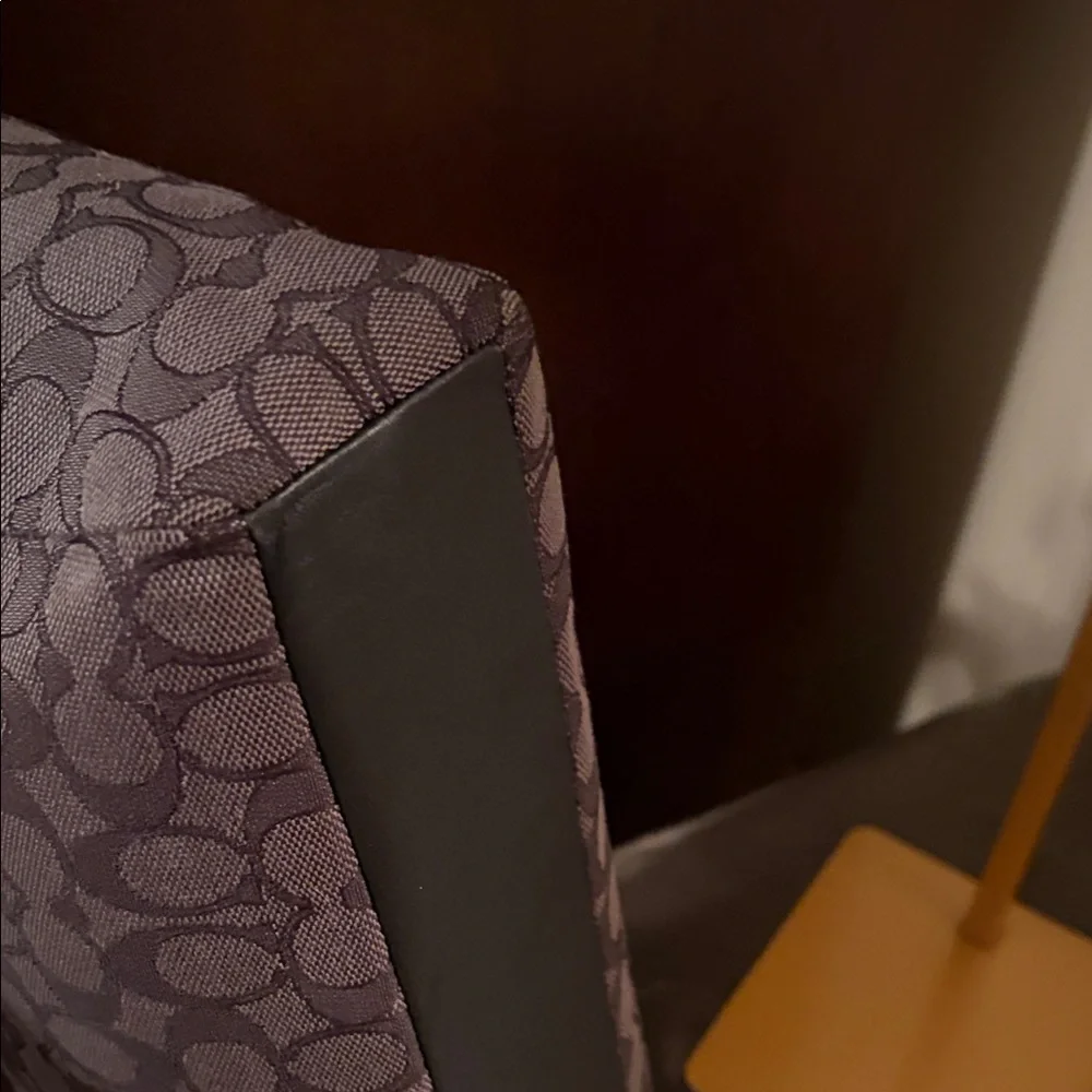 Coach small Kelsey satchel signature jacquard canvas with black leather trim - Picture 8 of 14